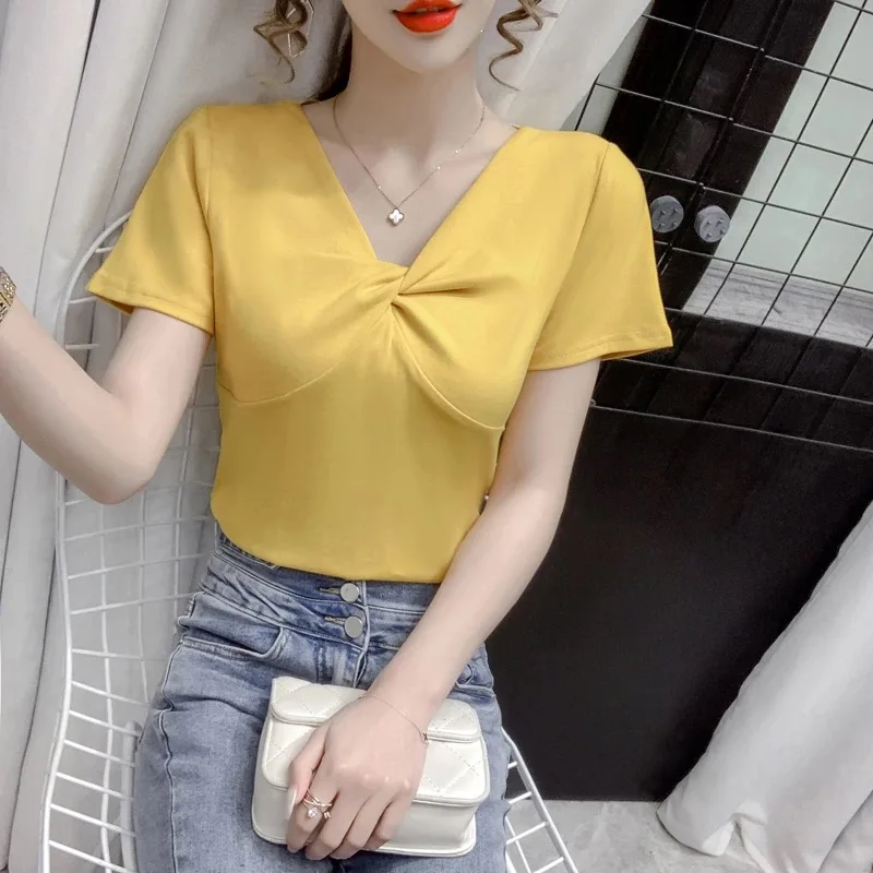 

Tops T Shirt Women Short green Sleeve Tshirt Women T Shirt Cotton Tee Shirt Femme
