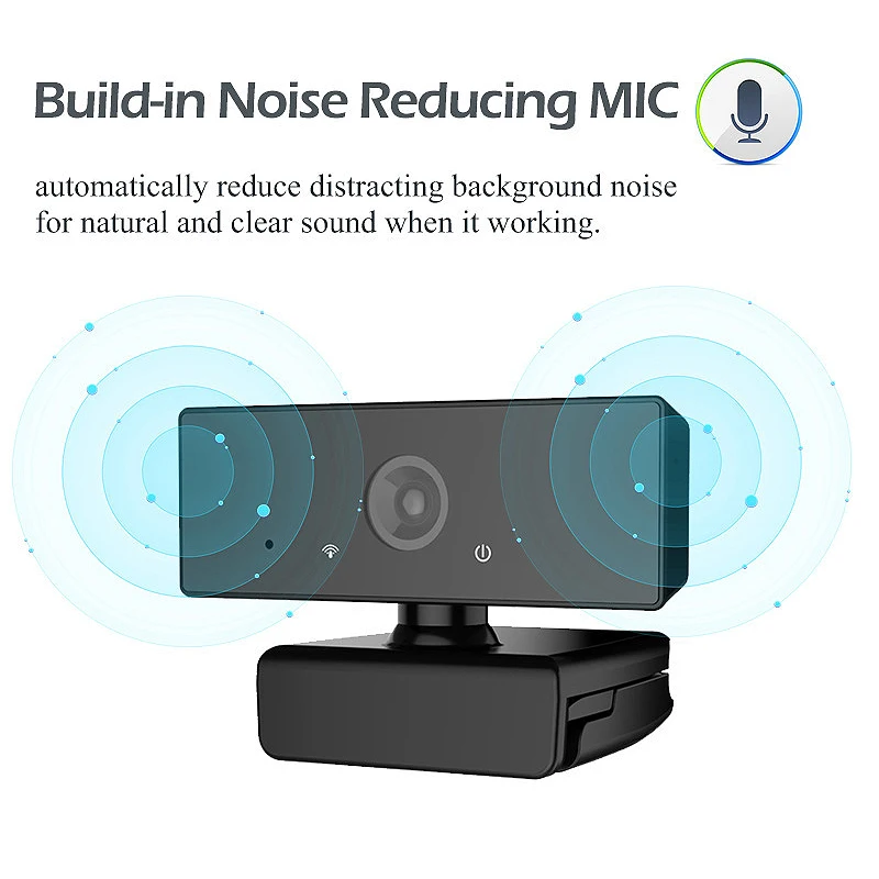 

Computer Camera, 1080P Home Online Class Video Live Work Meeting Free Drive Auto Focus USB HD Camera