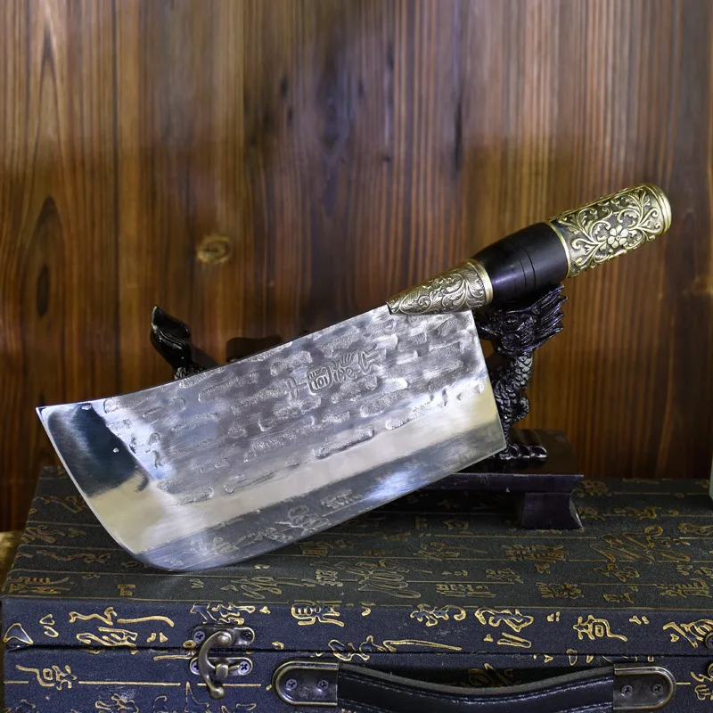 

Kitchen Knife Hand-forged Vintage Slicing Knife Longquan Ghost Hand-made Retro Sharp Edged Chef's Knife Household Kitchen Knife