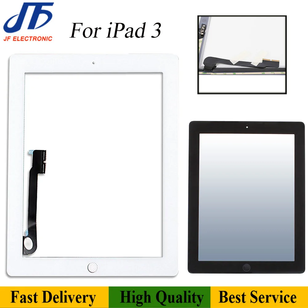 10 шт. запасные части для iPad 2/3/4/5/Air A1474 Сенсорный экран с цифровым преобразователем в сборе с кнопкой домой гибкий кабель