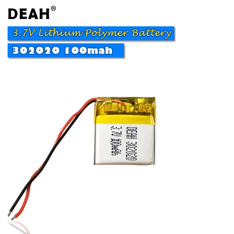 3 7 V Lipo cells 302020 100mah литиевая полимерная аккумуляторная батарея для MP3 MP4 GPS bluetooth