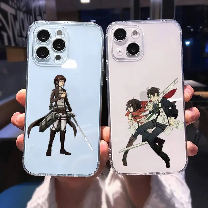 

Attack On Titan Phone Case for iphone 13 12 11 pro max mini 6 6s 7 8 plus SE2020 X XR XS shell iphone 13 case shell coque