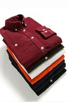 autumn mens solid color large corduroy shirt large m 5xl mens four seasons long sleeve shirt