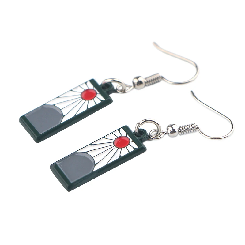 LT1122 Kimetsu no Yaiba эмалевые серьги рассекающие демонов аниме косплей реквизит Hanafuda