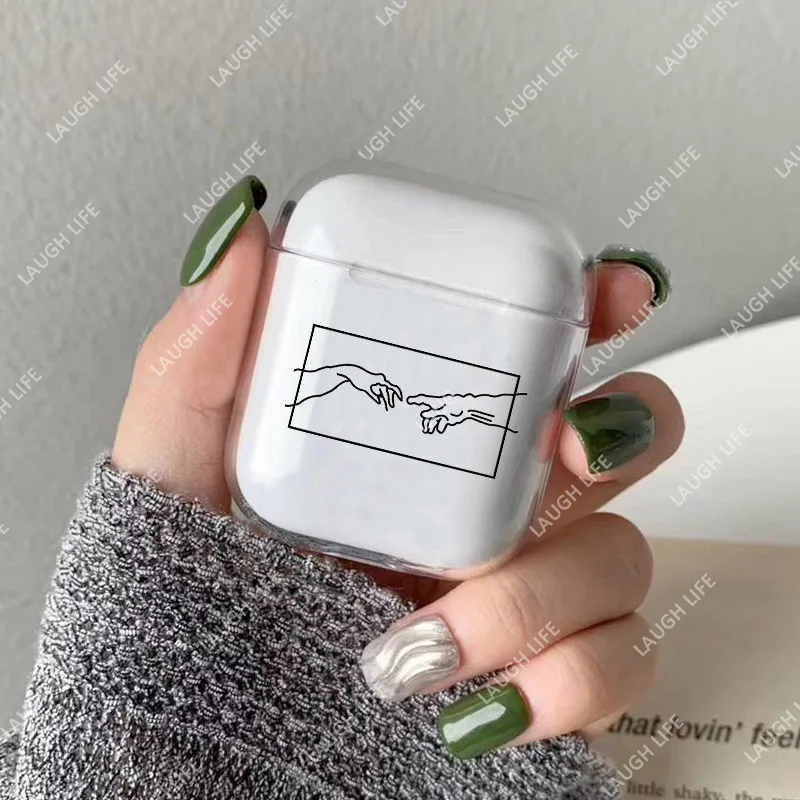 Чехол для телефона с абстрактным рисунком для Apple Airpods 2/1, чехол с милыми мультяшными персонажами, Жесткий Чехол для наушников Airpod, чехол для air pods