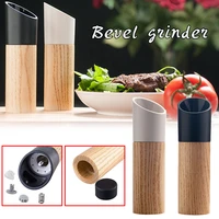 manual salt and pepper grinder wooden shaker refillable ceramic rotor sea salt grinder kitchen tools