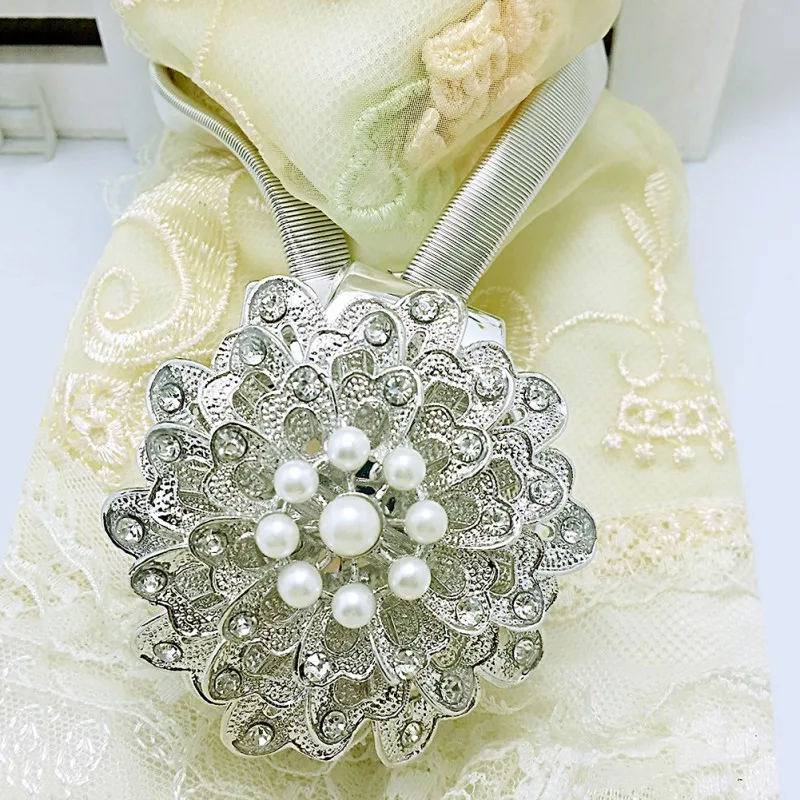 Стразы цветочный магнит формы подхват для штор магнитная пряжка Окно Скрининг