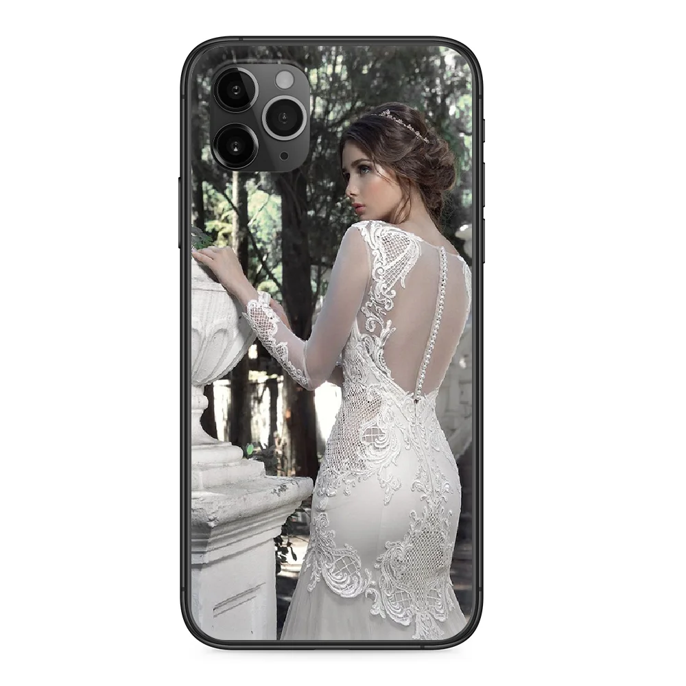 

Beautiful girl Love Phone Case cover For Iphone 11 7 8 XR 5 5C 5S 6 6S PLUS X XS PRO SE 2020 MAX black Etui 3D bumper silicone