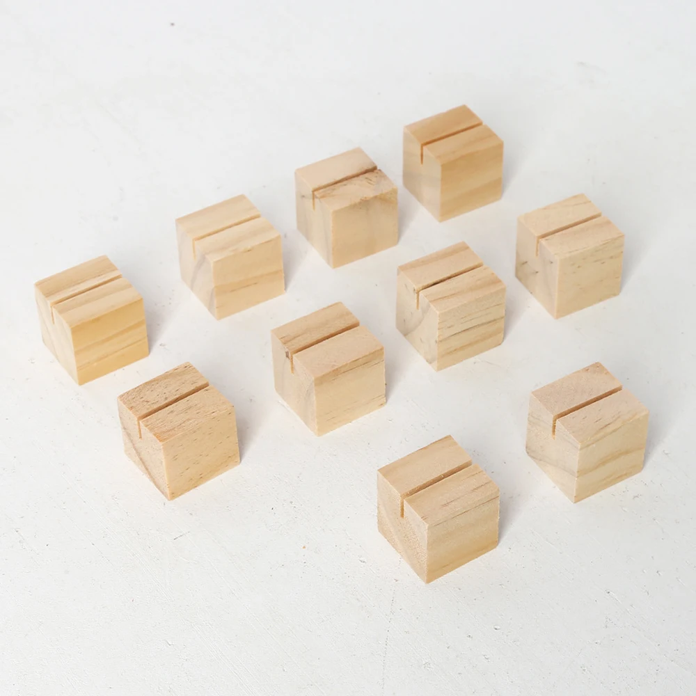 10 шт. из натурального дерева зажимы для заметок фото скобы держатель сообщения