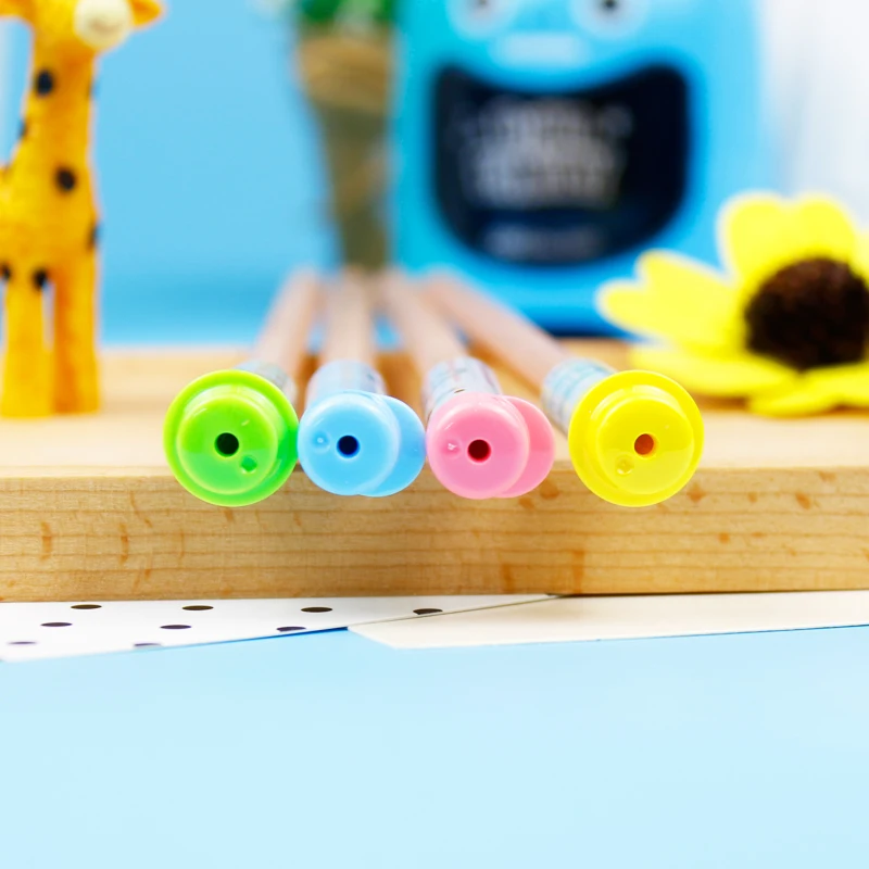 40Pcs Pencil Caps Cartoon Animals Children Topper Pen Protector Extender Students Kids Home Study School Stationery Tools 0491 | Канцтовары