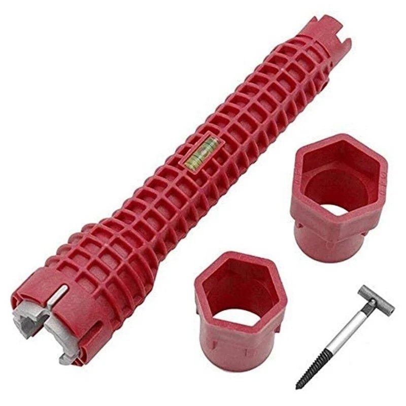 

Многофункциональный ключ для раковины HLZS с тремя головками, плоскогубцы для раковины, инструменты для установки и обслуживания смесителя в...