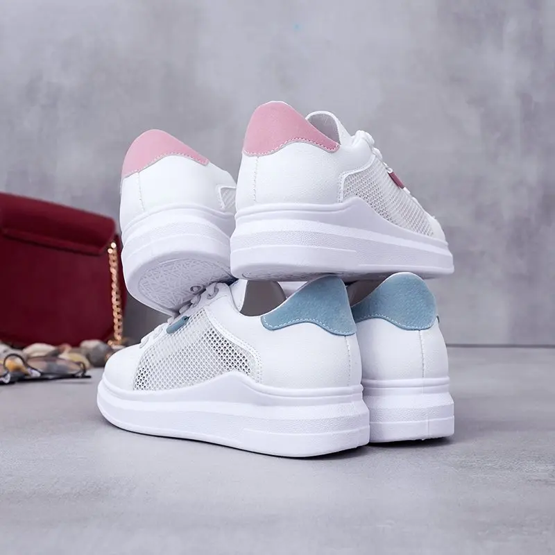 

Women Sneakers Casual Shoes Summer Spring Women Shoes Fashion Embroidered Breathable Hollow Lace-Up Shoes White Sneakers