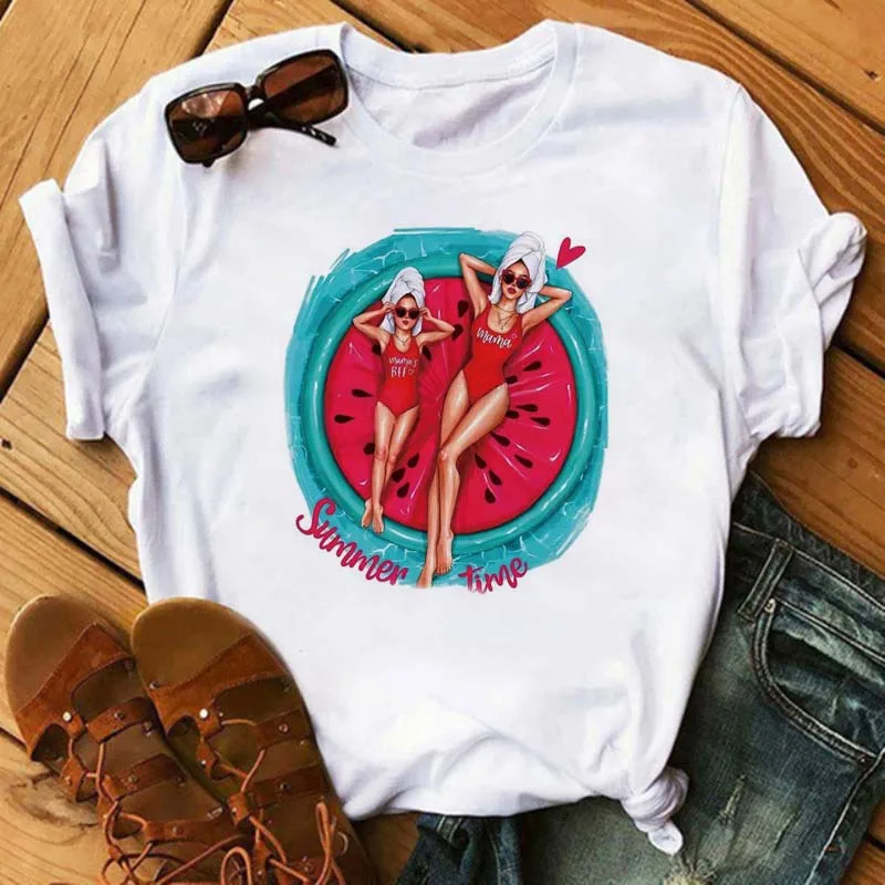 

Super Women Mom T-shirts Cartoon Mama Mother Summer Print Lady T-shirts Top T Shirt Kawaii Womens Graphic Female Tee Top