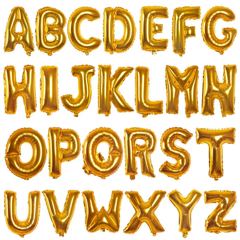 

16 inch letter balloon golden letter free combination bride to be balloon birthday party wedding graduation decoration balloon
