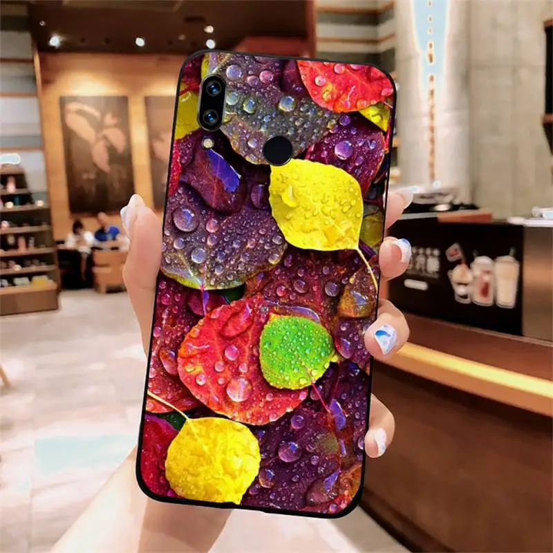 

Ladybug leaf color plant universal painting Phone Case For Xiaomi Redmi note 7 8 9 t k30 max3 9 s 10 pro lite
