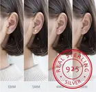 Женские серьги-гвоздики из настоящего серебра 925 пробы с кристаллами и фианитом, ювелирные украшения из стерлингового серебра