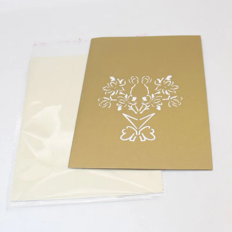 5 шт. 3D открытки с цветами на день рождения поздравительные Подарочная открытка