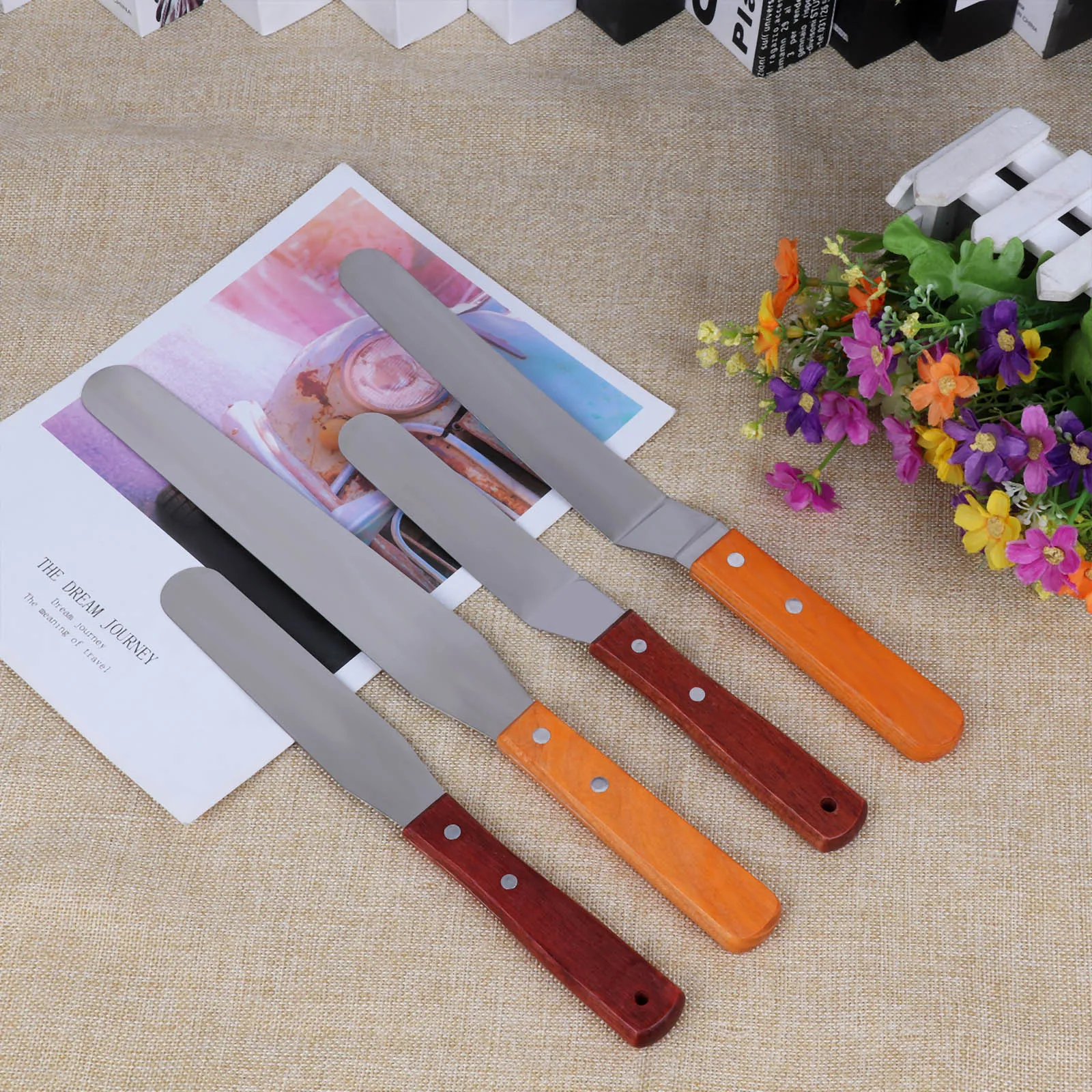 Нержавеющая сталь масло кондитерский гладкий нож для кремового торта шпатель