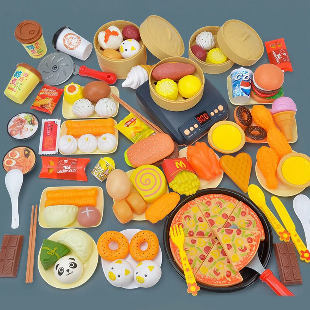 

Baby Simulation BBQ Pretend Play Kitchen Kids Toys Cookware Cooking Food Barbecue Role Play DIY Educational Gifts for Children