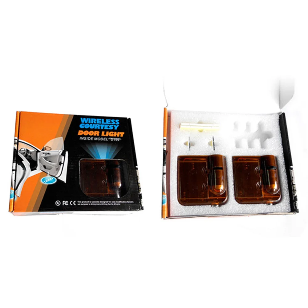 2 шт. Беспроводной двери автомобиля красный логотип в виде паука Добро пожаловать