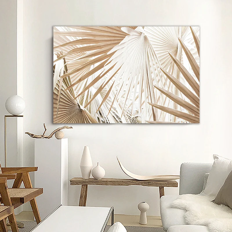 Скандинавский домашний декор листья настенные художественные картины украшения