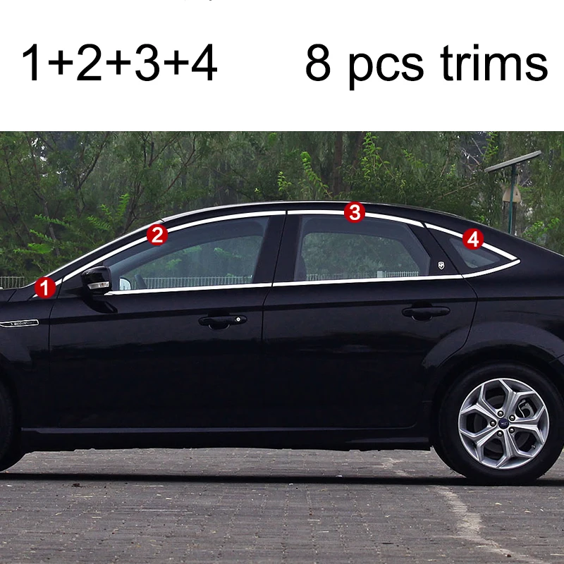 

Нержавеющая сталь окна автомобиля планки для ford mondeo 2007 2008 2009 2010 2011 2012 2013 2014 3rd поколения