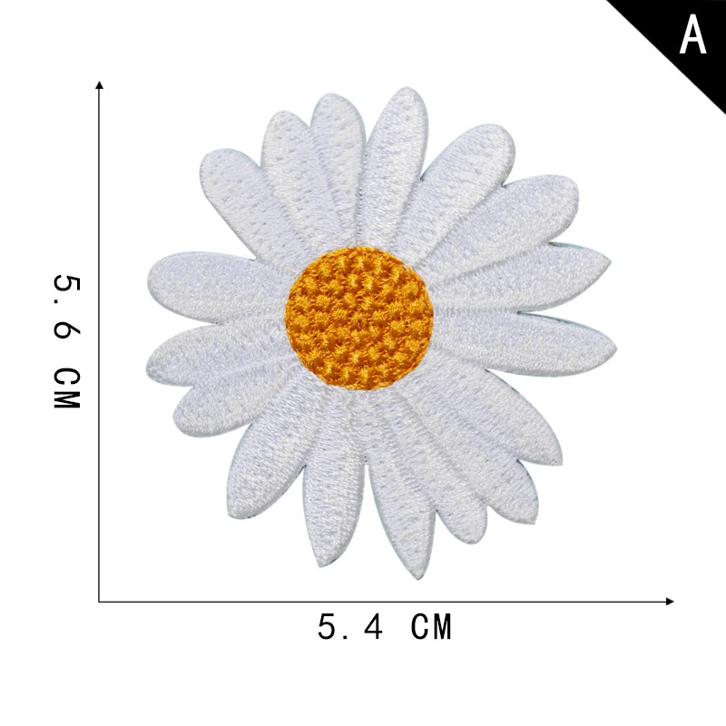 Высококачественные белые нашивки с маргаритками для одежды полоски сделай сам