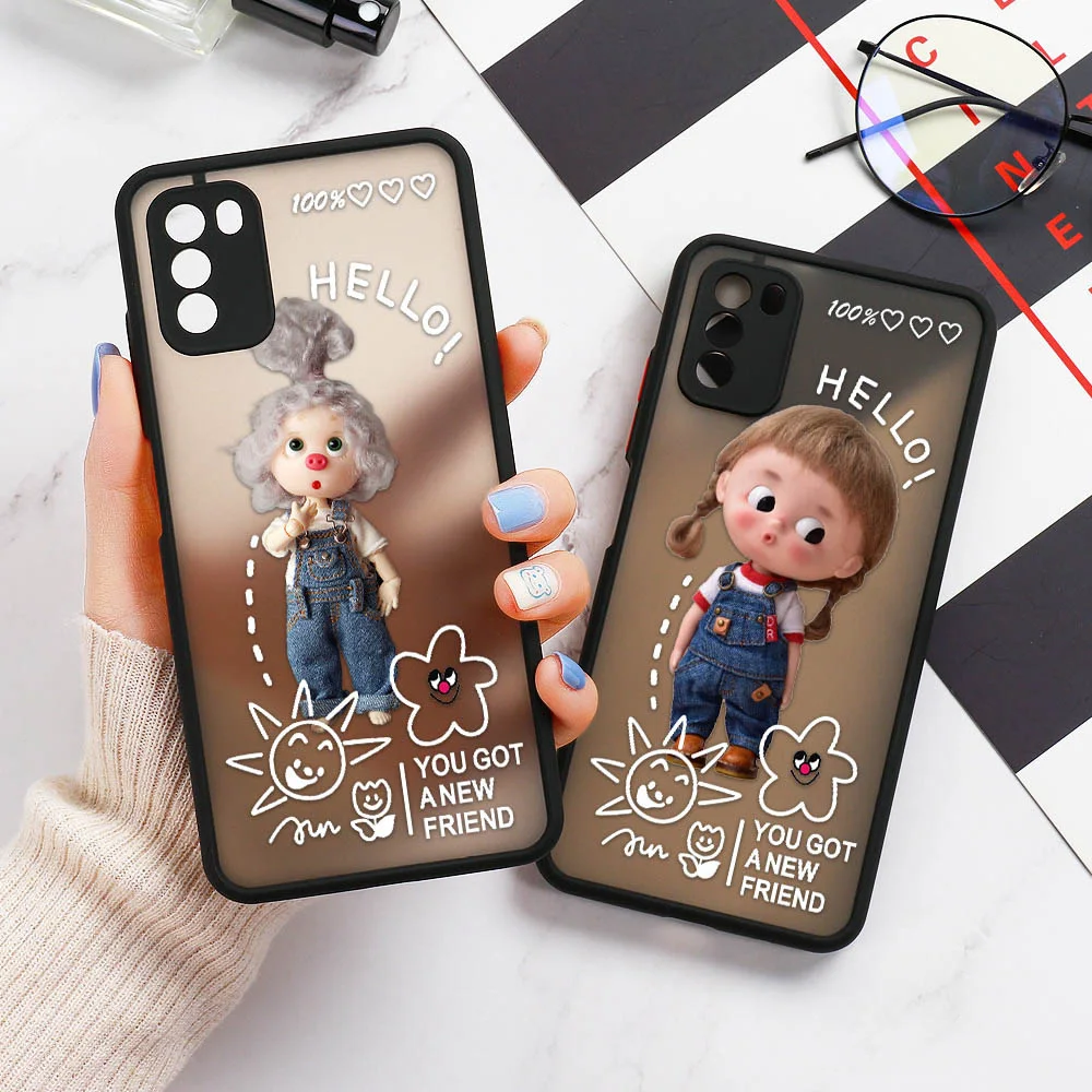 

Case For Realme C21 Cases For OPPO Realme C11 C12 C25 C15 Matte Cover Realme C20 8 Pro V13 GT Neo Hard PC Funda Cute Girl Print