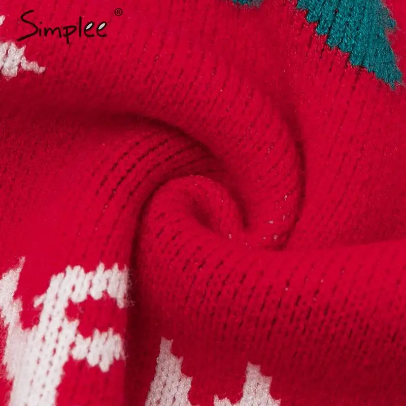 Simplee Повседневный вязаный женский свитер свободные с длинными рукавами