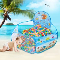 ocean theme printed ball pool basketball pool selling childrens tent game house baby ball pool childrens fence