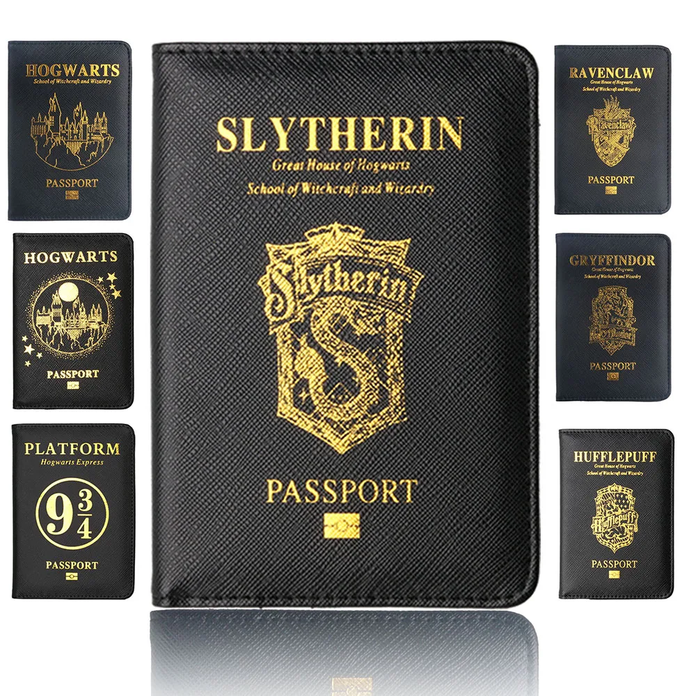 TourSuit Rfid блокирующая Кожаная Обложка для паспорта Хогвартс Гриффиндор Рейвенкло с чехол для карт