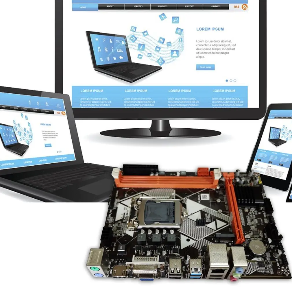 

Portable H81/B85 For Motherboard 1150-pin Quad-core I3 4130/I5 Series CPU/DDR3 Memory Desktop USB Mainboard