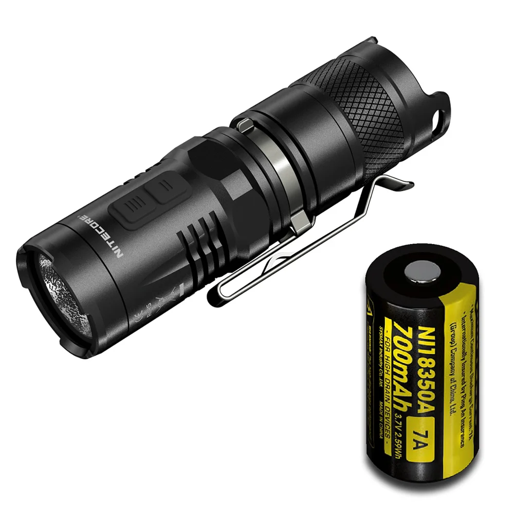 Распродажа перезаряжаемая батарея NITECORE MT10C + IMR18350 920 люмен зеркальная