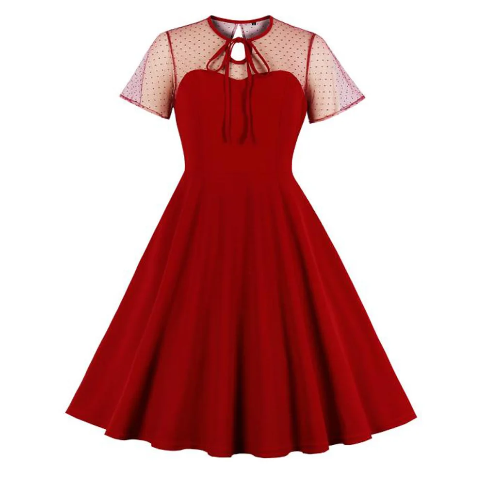 Летние винтажные вечерние платья Goth 2020 женское Сетчатое платье с коротким