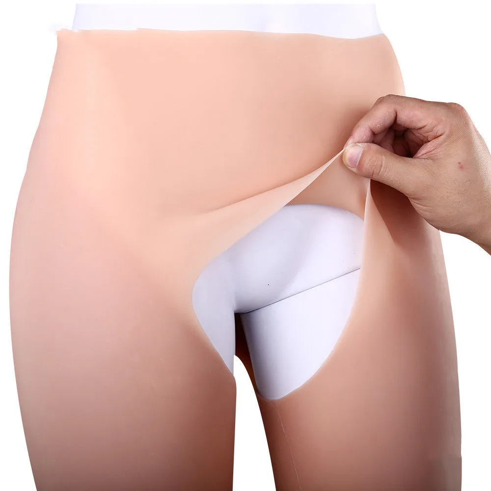 Силиконовые Обрезанные бедра Ass Enhancer открытый промежность транссексуалов форма