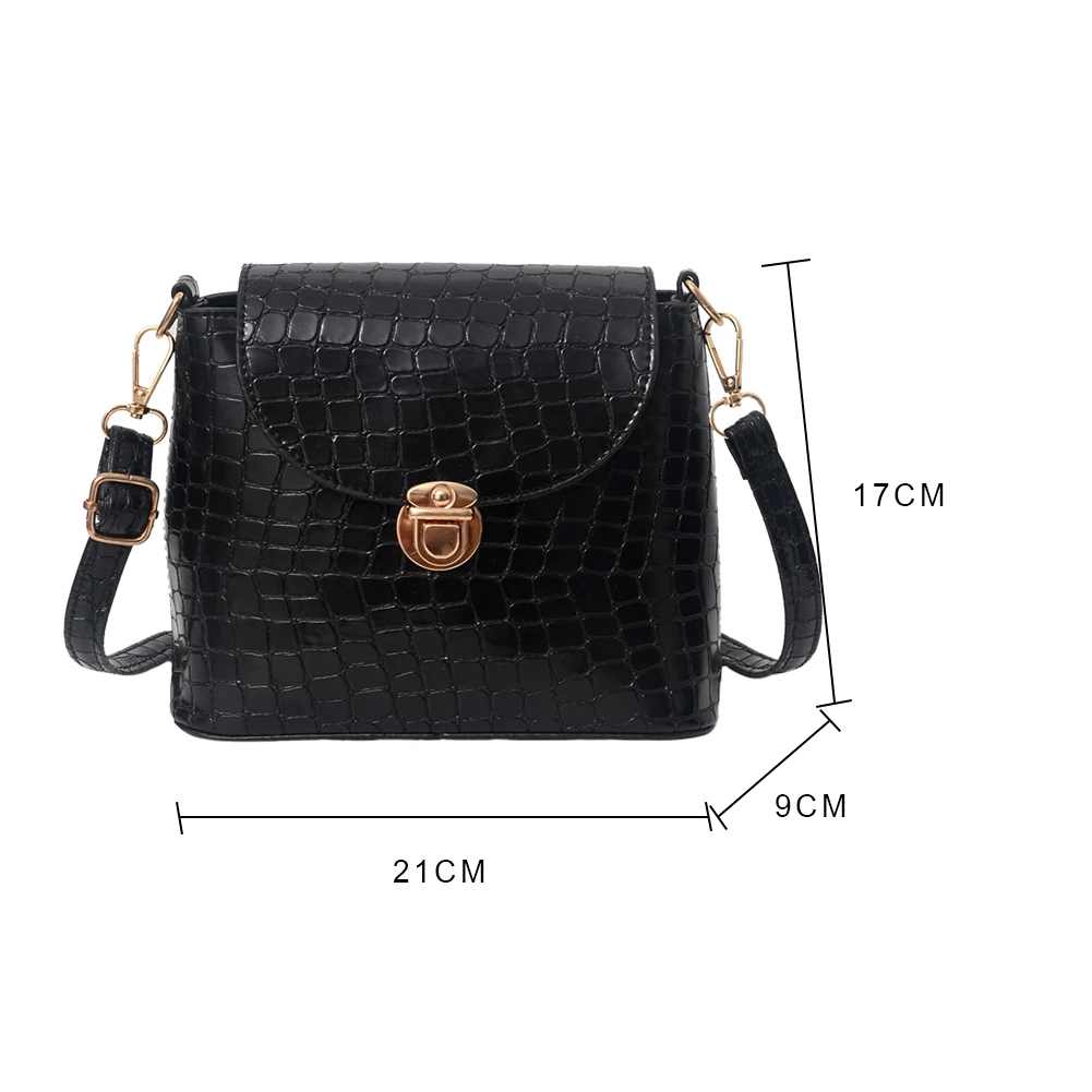 

Fashion Leopard Messenger Bag Women Alligator PU Flap Bucket Shoulder Pouch