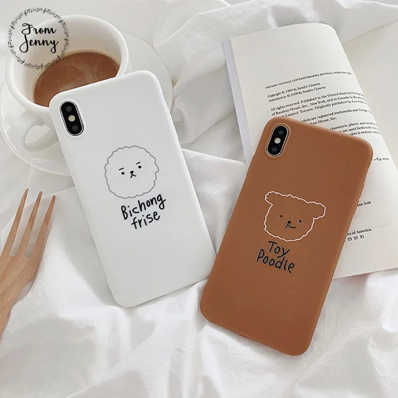 From Jenny мультфильм для iPhone x xr xs max 6 6s 7 8 плюс однотонные с принтом в виде букв