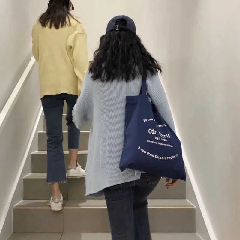 

Print Canvas Bag Thin Cloth Shopping Handbag Tote Bag Summer Sholder Bag For Girl Women New Fashion 2021