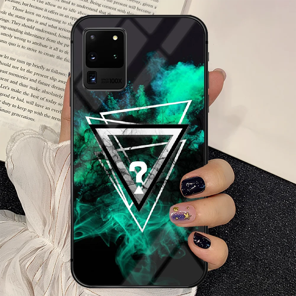 

French Fashion Brand Guesses Phone Tempered Glass Case Cover For Samsung Galaxy S Note 5 6 9 10 10E 20 21 FE Plus Uitra Cover
