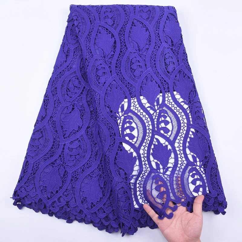 Лидер продаж африканская белая кружевная ткань 2020 нигерийская Водорастворимая