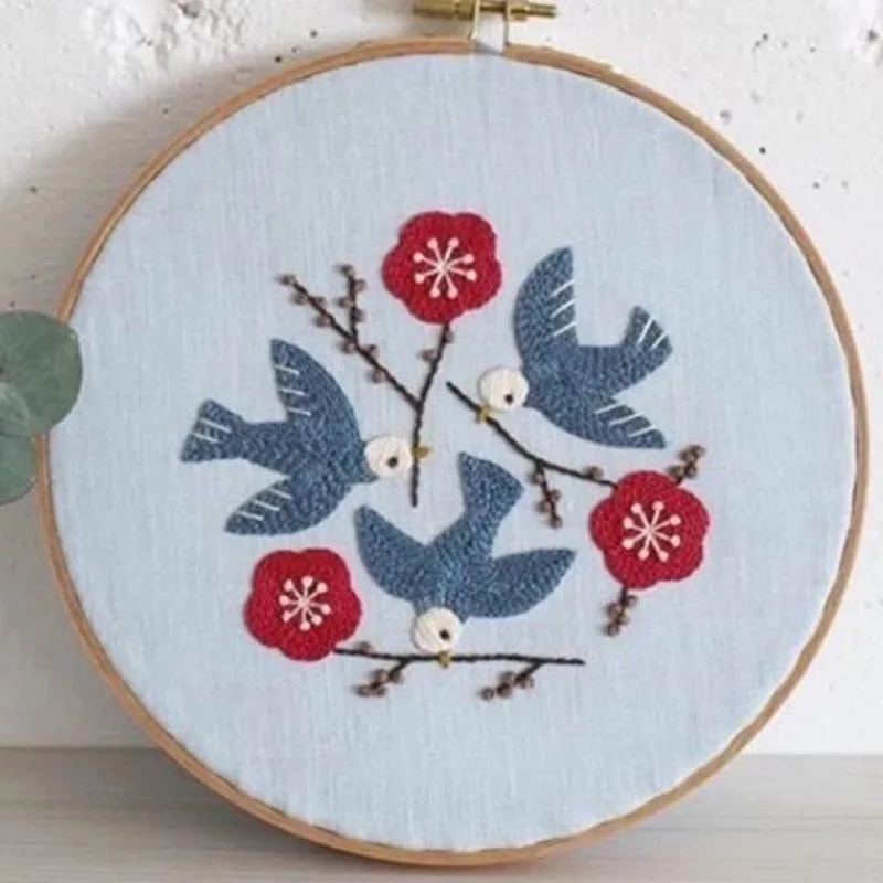 

Embroidered DIY Flower Hand-made Creative Novice Beginner Base Ribbon Embroidery Stereo European Style Embroidered Material Box