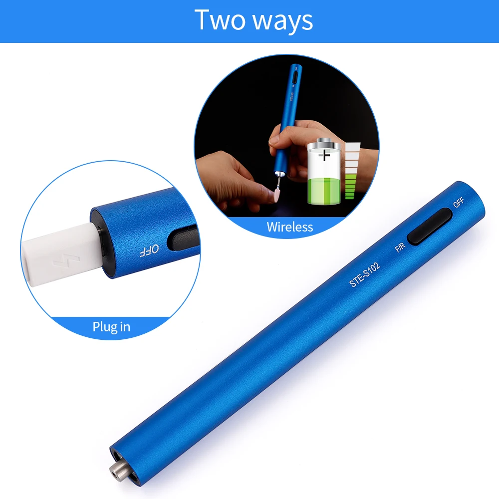 Электрическая мини дрель для ногтей 12000 об./мин портативная светодиодный