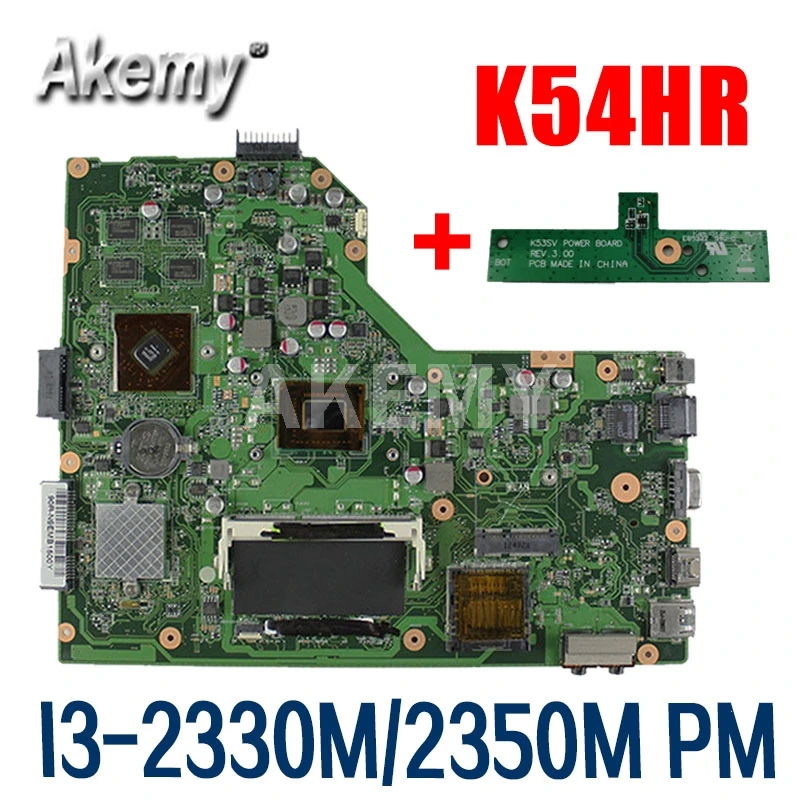 

Материнская плата для ноутбука Amazoon K54HR для For Asus K54HR X54HR X54HY K54LY X54H протестированная оригинальная материнская плата I3-2330M/2350M PM