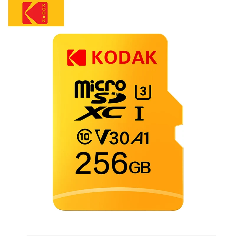 256GB Kodak высокая скорость 16 Гб карта TF/Micro sd 32 Гб картао де Мемория класс 10 U1 64 Гб флэш-карта памяти microsd 128 Гб Micro sd карт - Емкость: 256GB