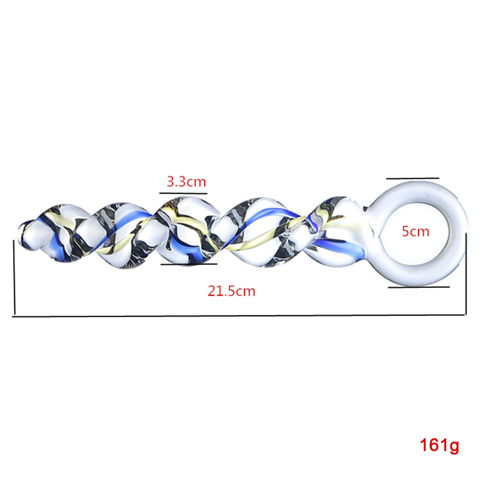 Стеклянная спиральная Анальная пробка вагинальная стимуляция точки G массажер