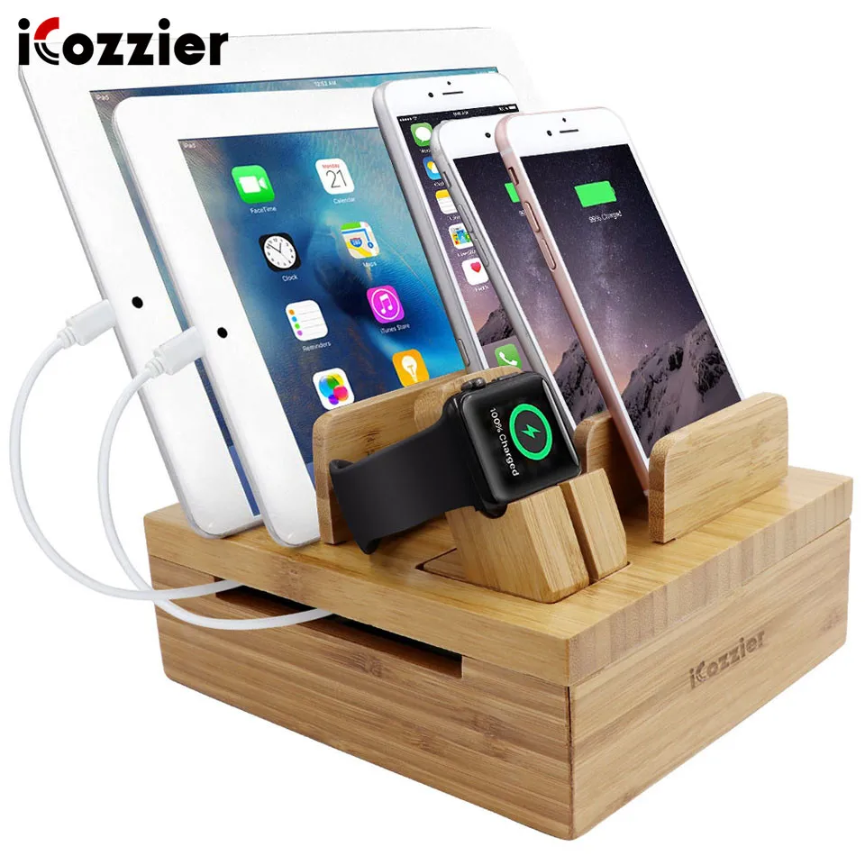 Планшет Bambus 5 Steckplatzen и Handyhalter настольное устройство для iPad/i подставка