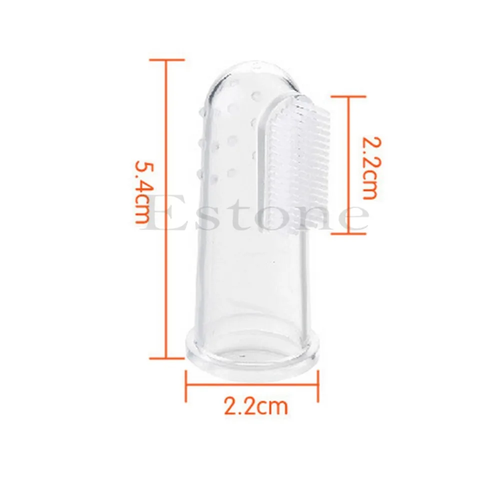 1PC Kids Baby Infant Soft Silicone Finger Toothbrush Teeth Rubber Massager Brush New |