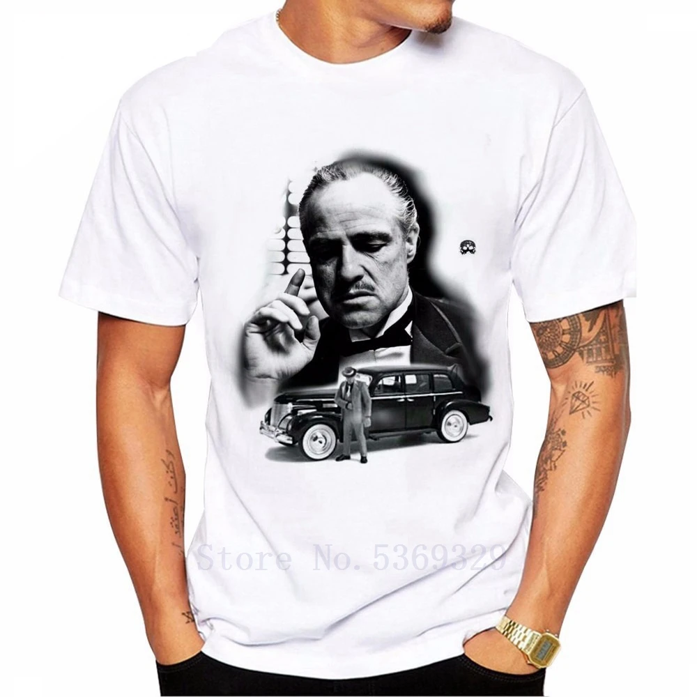 Пользовательские фильм Крестный отец футболка для мужчин Винтаж Лето парней ТВ