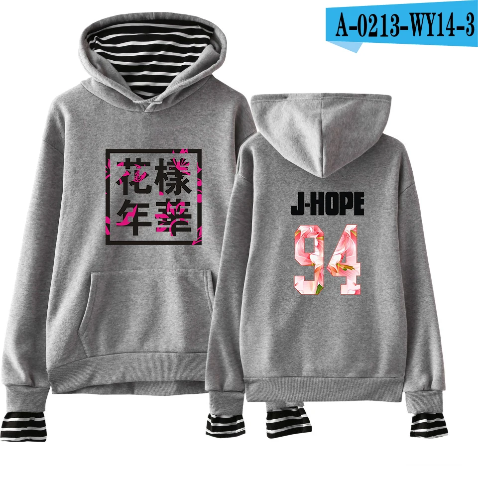 gray Bangtan мальчики JUNG KOOK JIN V пуловер кепка хип хоп Kpop Harajuku одежда поддельные две части толстовки кофты для женщин/мужчин kpop - Цвет: gray