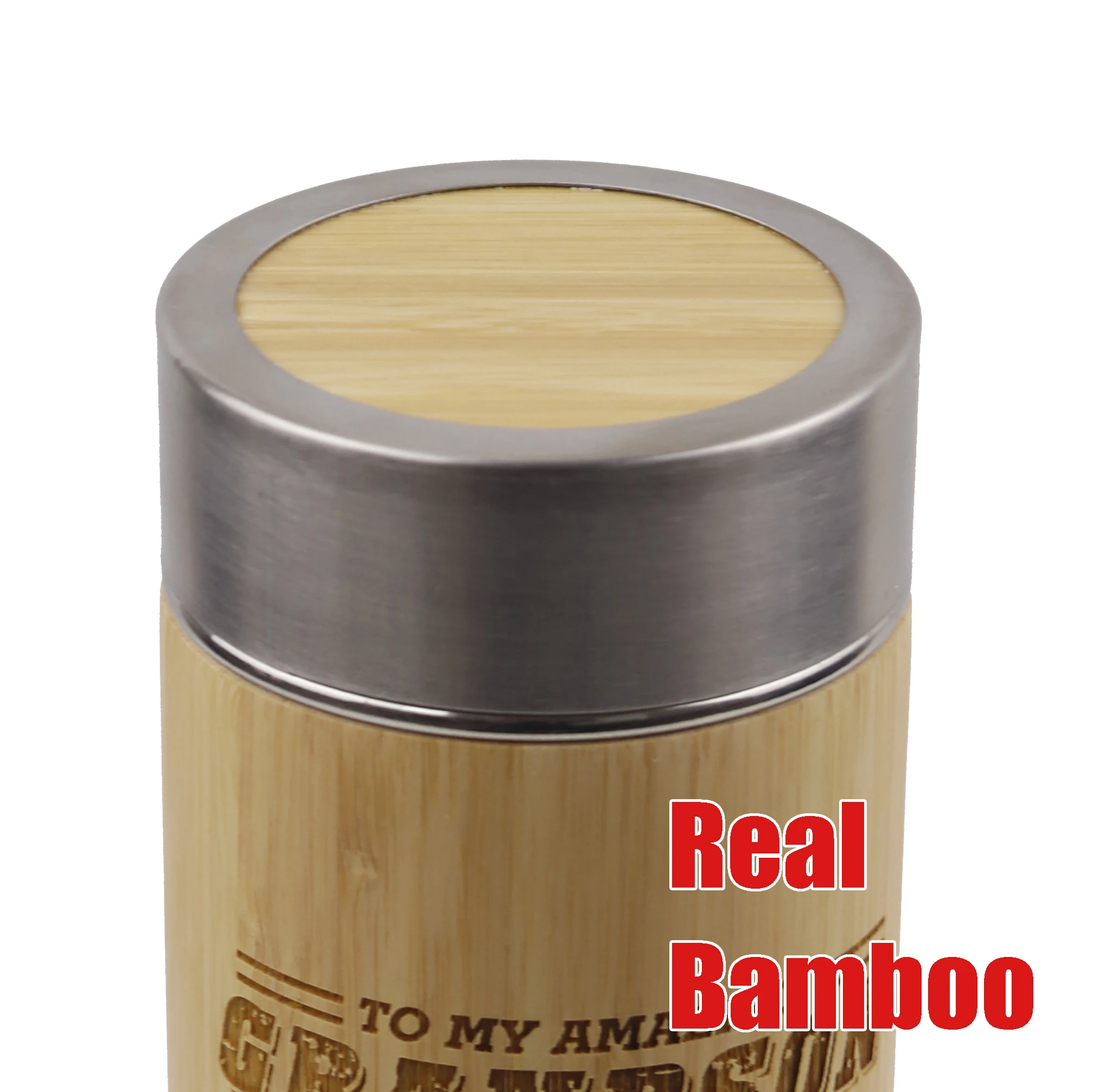 1 шт. термос из бамбука и нержавеющей стали для заварки чая без бисфенола